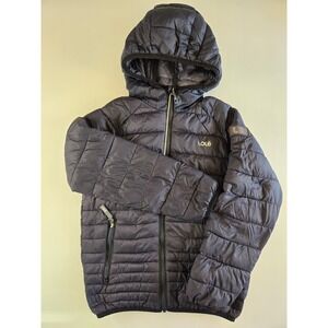 Lole Kids Navy Blue Primaloft Puffer Jacket Hooded Full Zip Size M 7/8